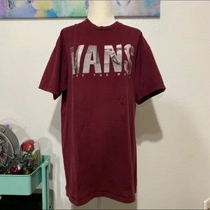 Burgundy Vans Skateboard Shirt